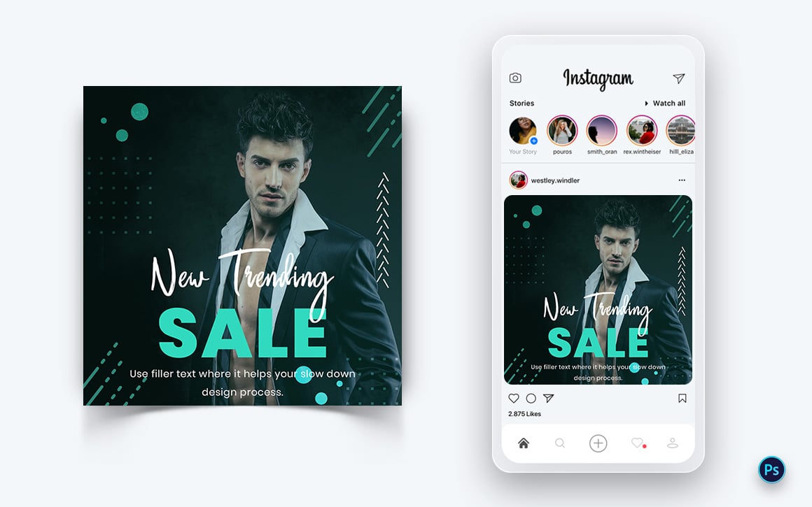 Fashion Sale Promotion Social Media Post Design Template-45