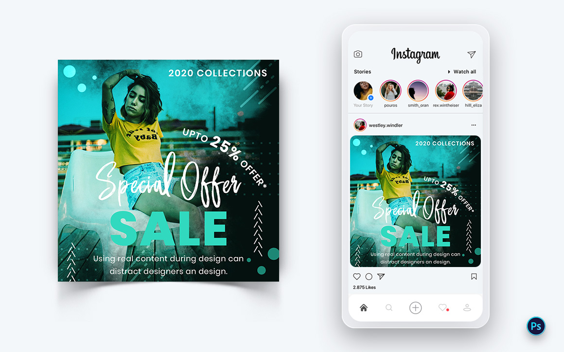 Fashion Sale Promotion Social Media Post Design Template-46