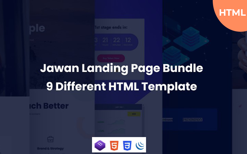 Jawan - 9 Landing Page HTML Template Bundle