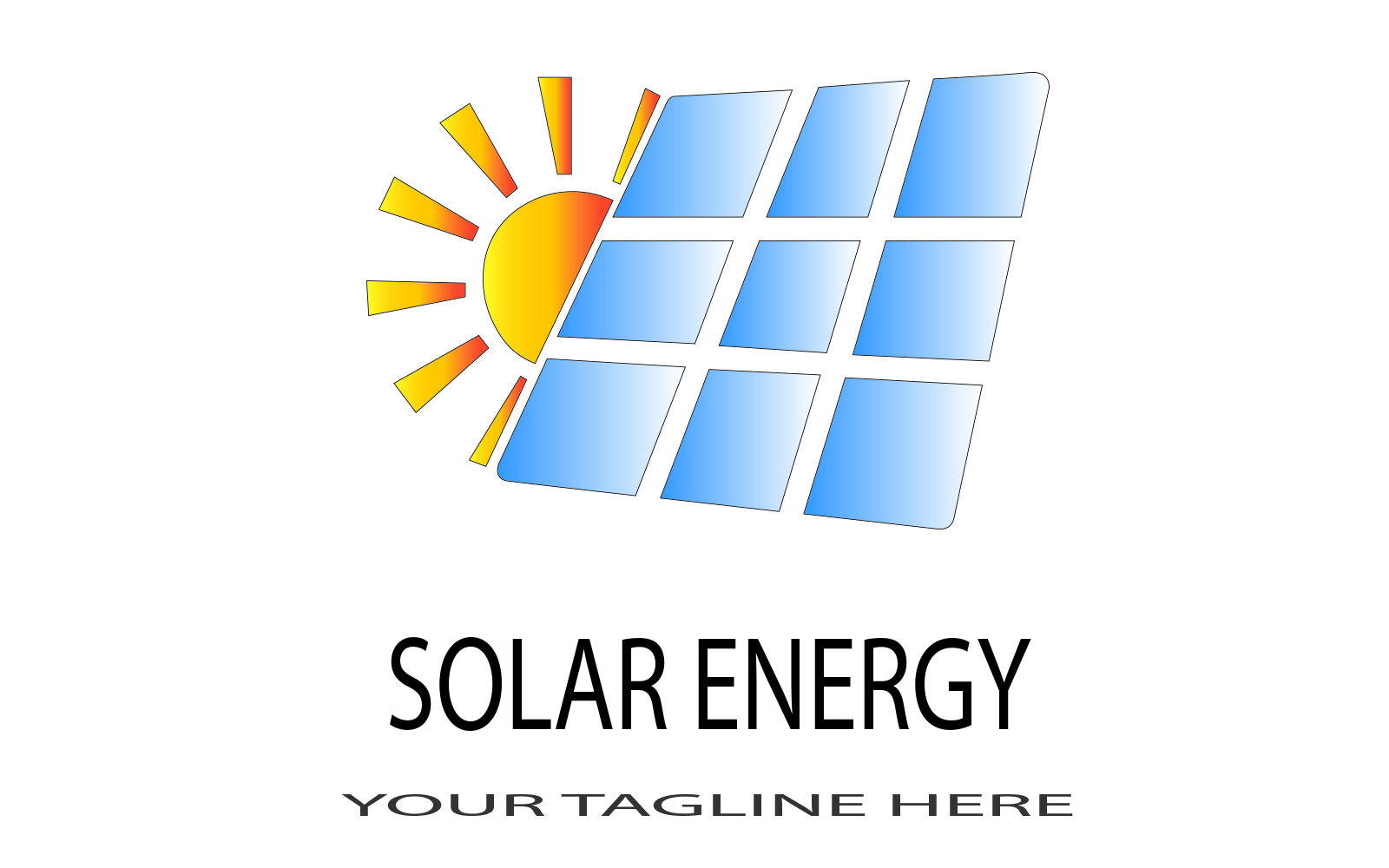Solar Energy Logo For Green Energy