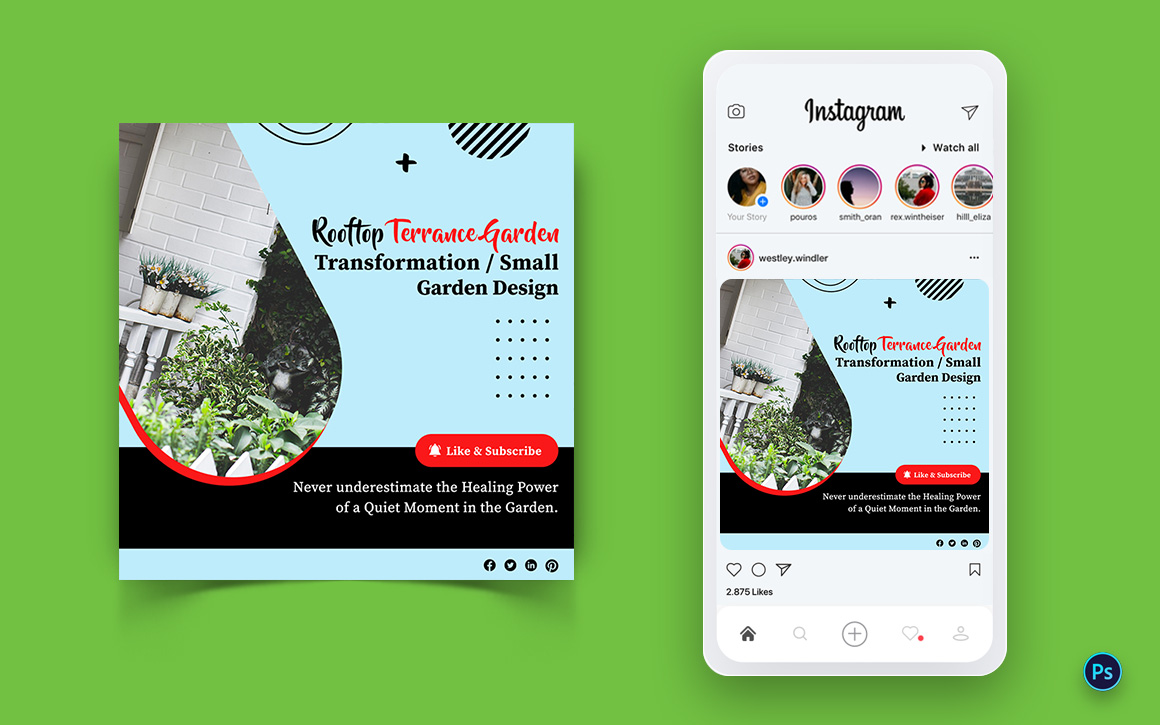 Gardening Social Media Post Design Template-03