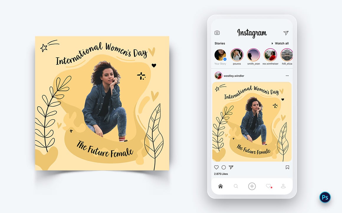 International Womens Day  Social Media Post Design Template-04