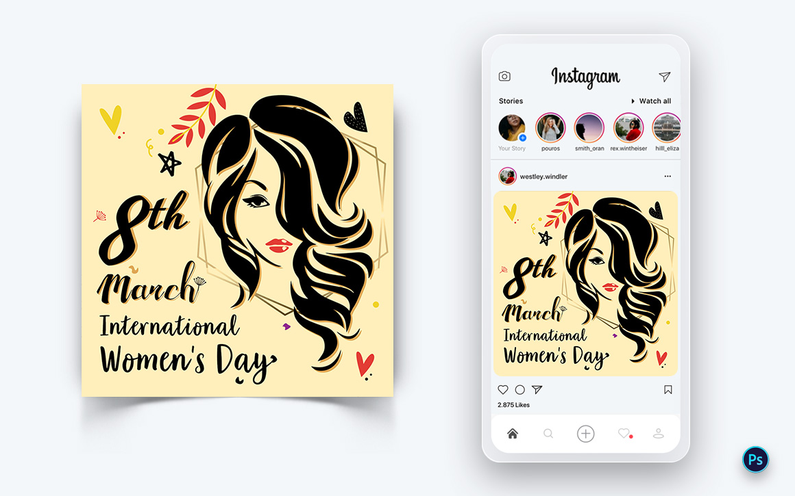 International Womens Day  Social Media Post Design Template-05