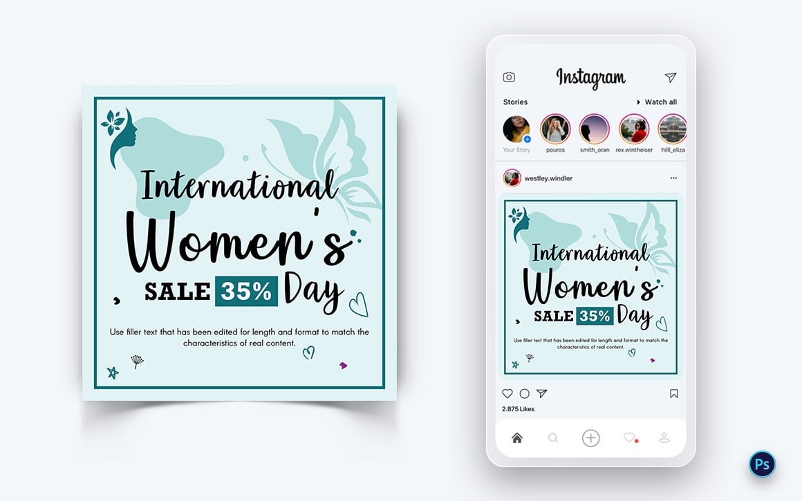 International Womens Day  Social Media Post Design Template-07