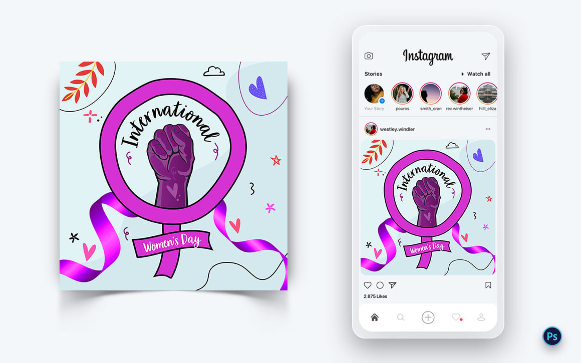 International Womens Day  Social Media Post Design Template-08