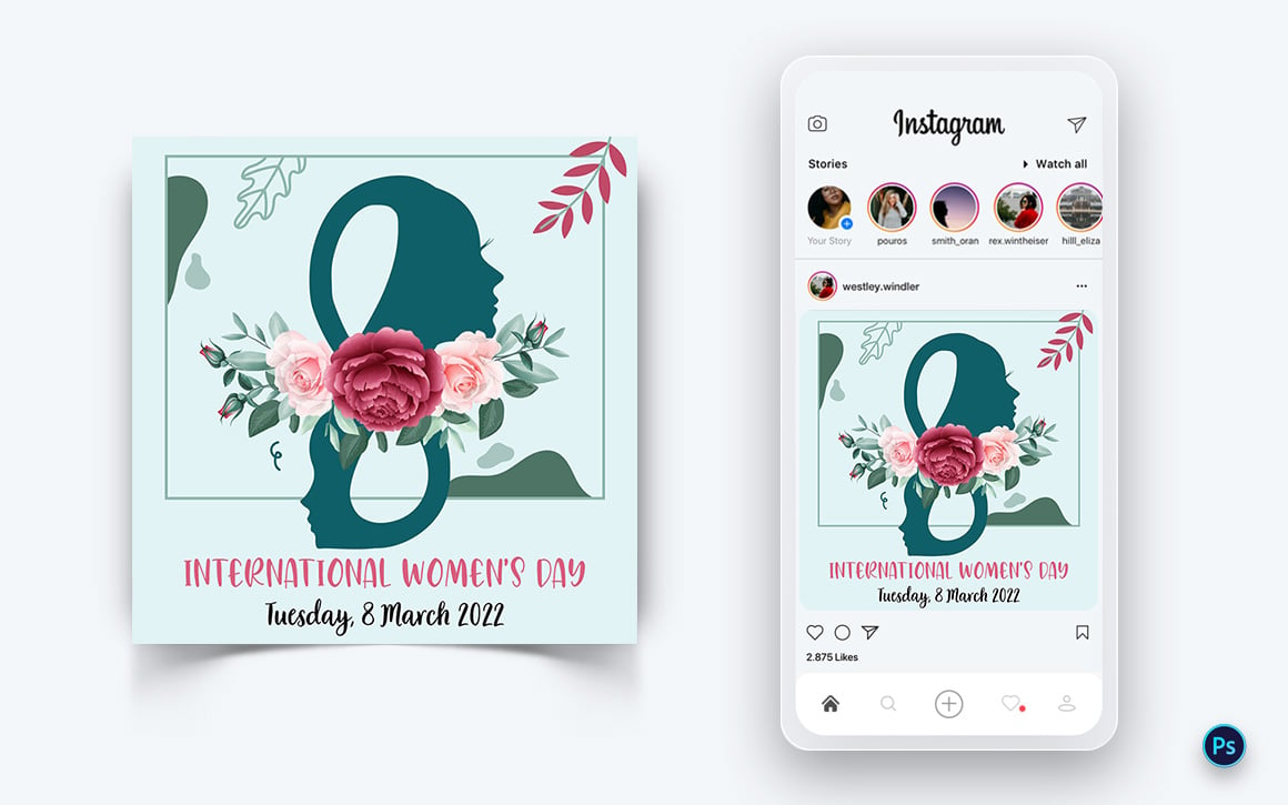 International Womens Day  Social Media Post Design Template-09