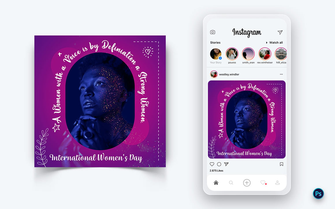 International Womens Day  Social Media Post Design Template-10