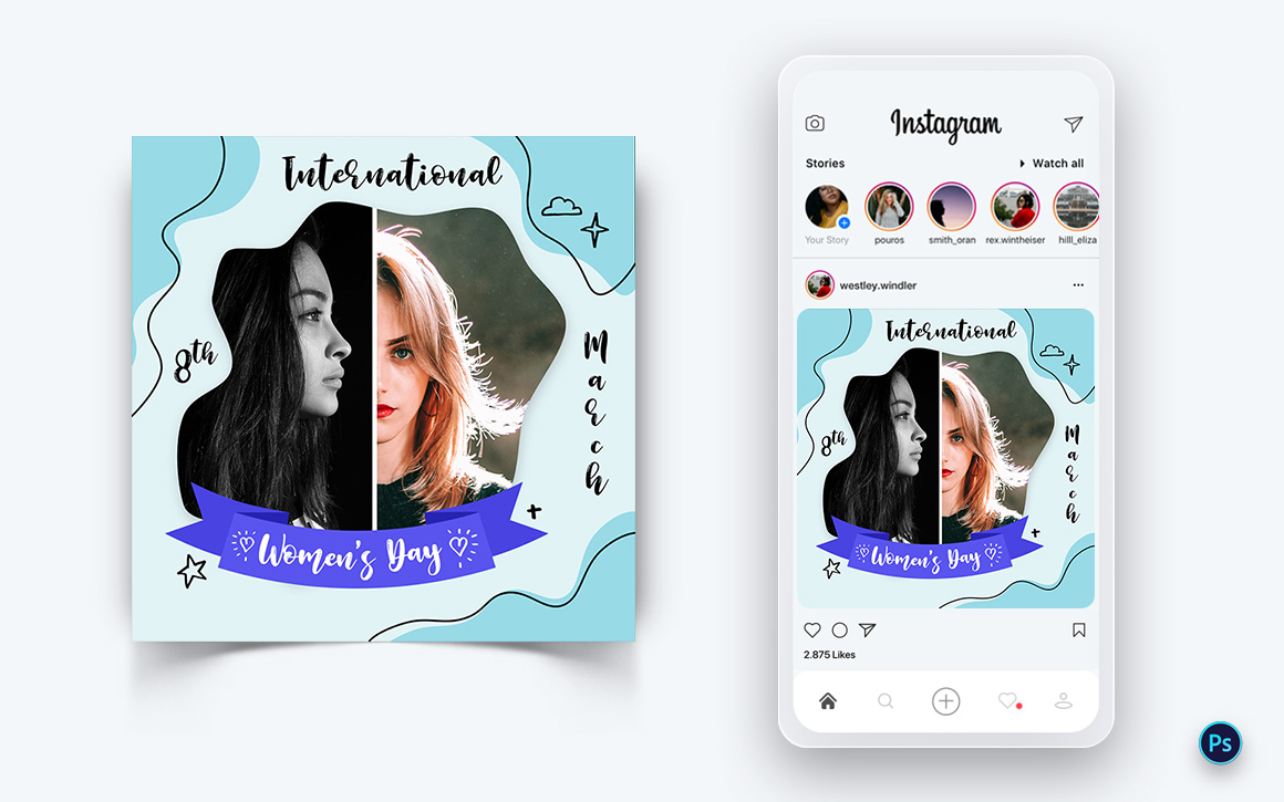 International Womens Day  Social Media Post Design Template-15