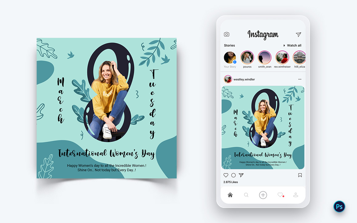 International Womens Day  Social Media Post Design Template-17