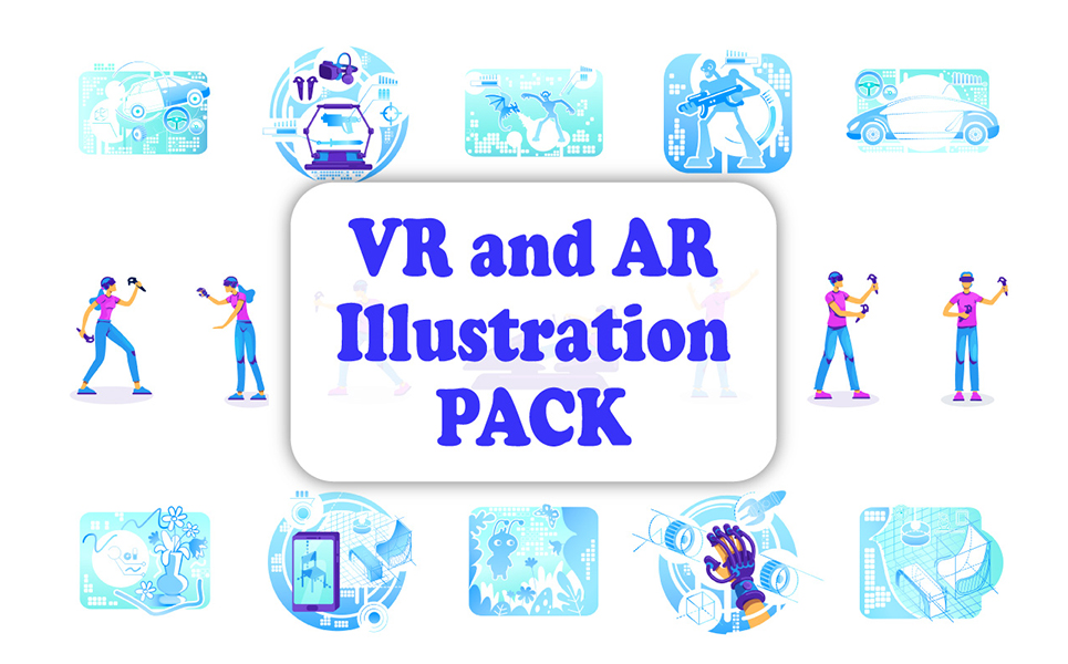 VR and AR Illustration Bundle