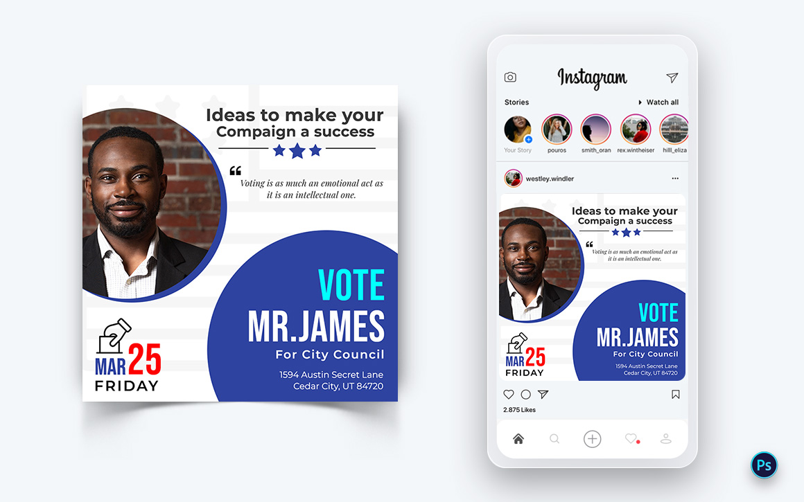 Political Campaign Social Media Post Design Template-01