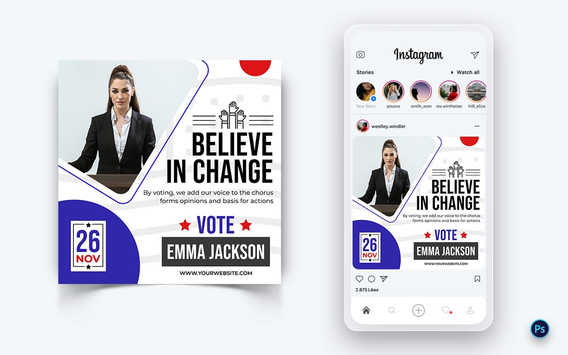 Political Campaign Social Media Post Design Template-02