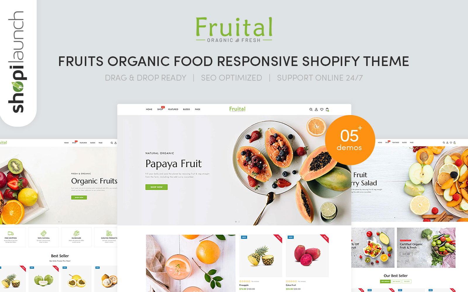 Fruital - Fruits Organic Food Responsive Shopify Theme