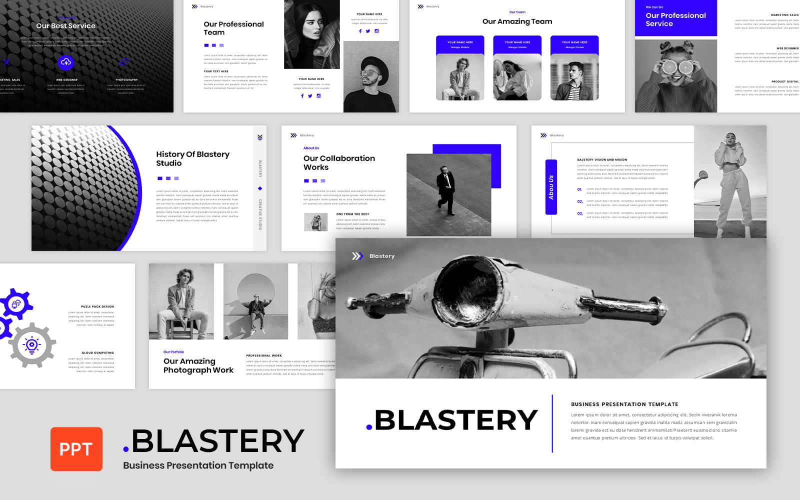 Blastery - Business Presentation PowerPoint Template