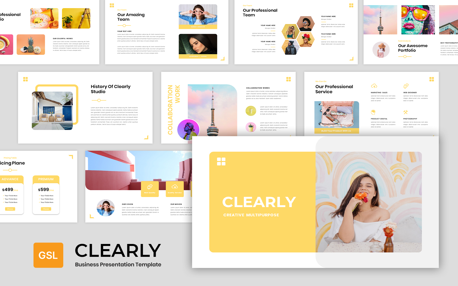 Clearly - Business Presentation Google Slide Template