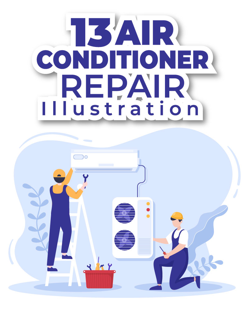 13 Air Conditioner Repair or Installation Illustration