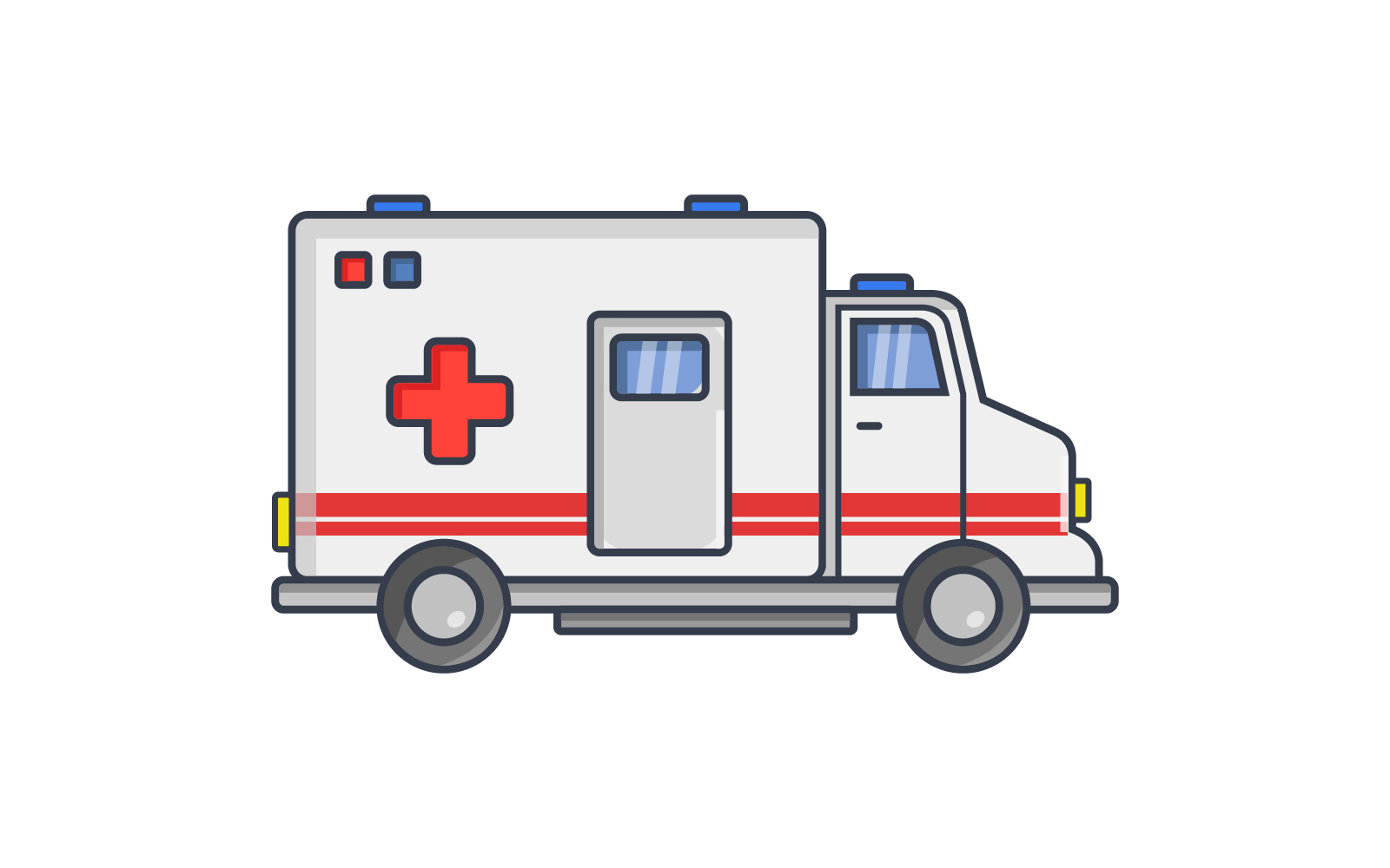 Ambulance illustrated in vector