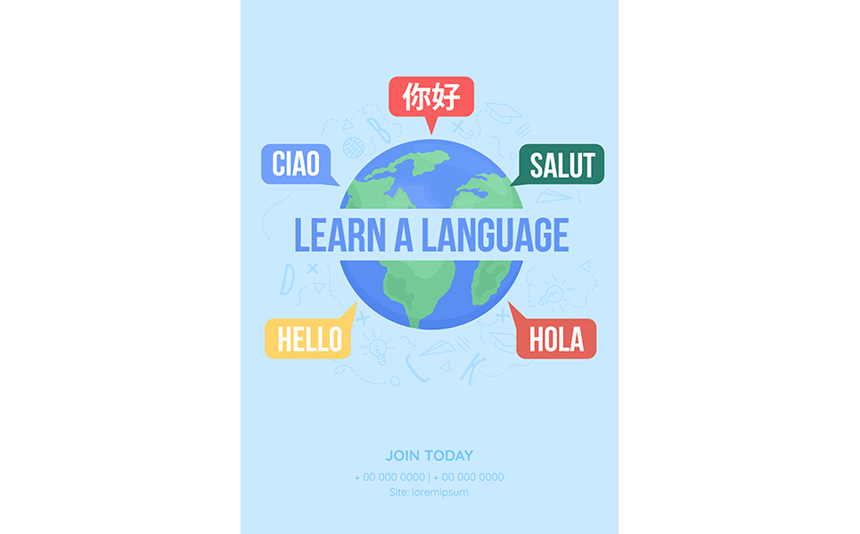 Learn Language Banner Template