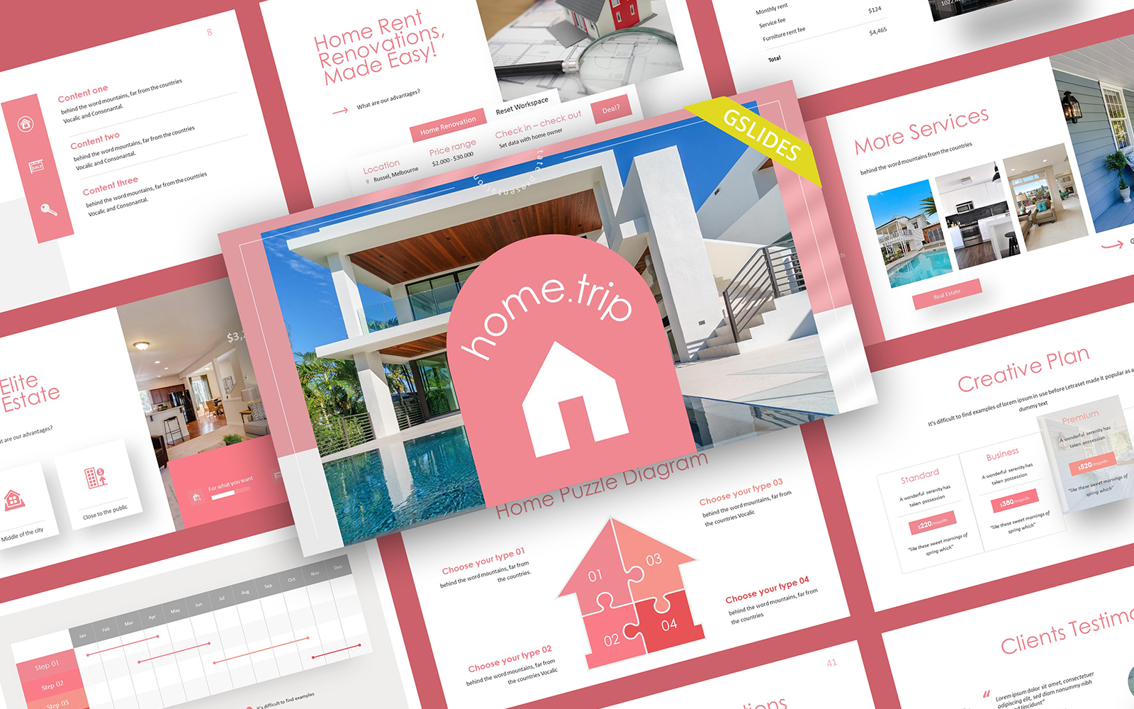 HomeTrip Real Estate Google Slides Template
