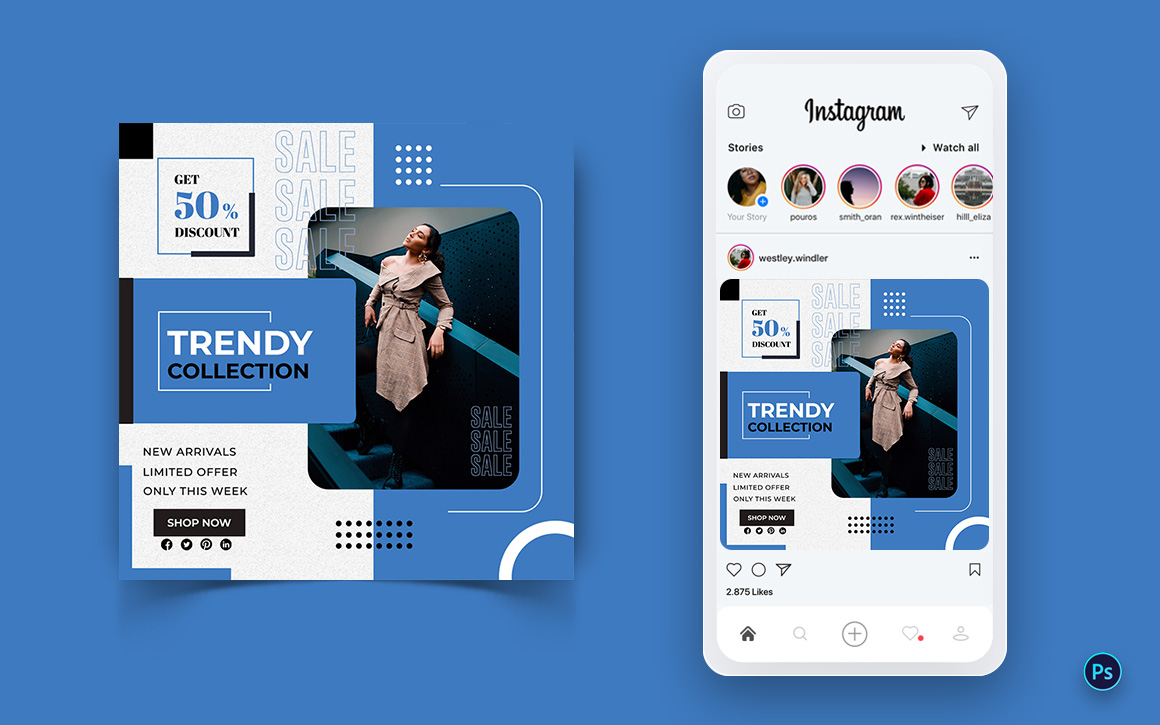 Fashion Sale Offer Social Media Post Design Template-03