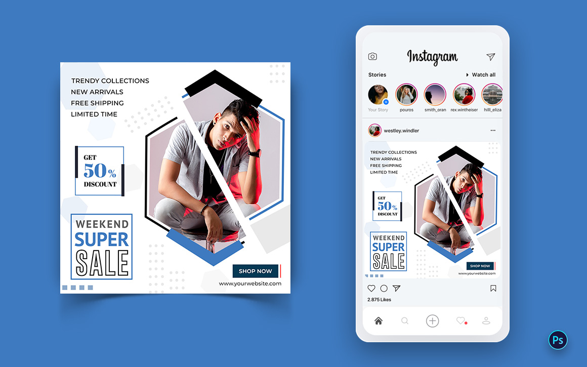 Fashion Sale Offer Social Media Post Design Template-04