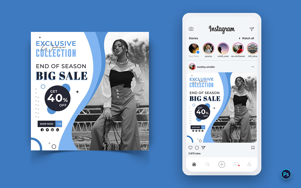 Fashion Sale Offer Social Media Post Design Template-05