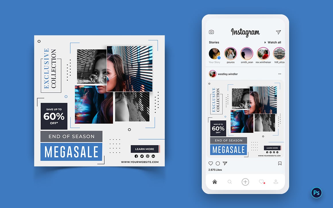 Fashion Sale Offer Social Media Post Design Template-06