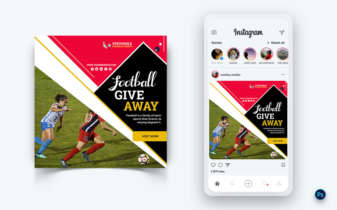 Sport Tournaments Social Media Post Design Template-21