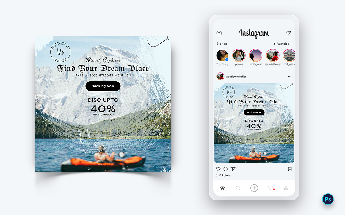 Travel Explorer and Tour Social Media Post Design Template-05