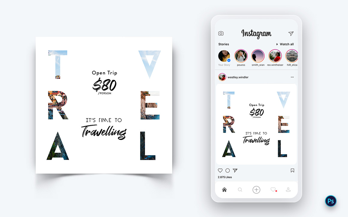 Travel Explorer and Tour Social Media Post Design Template-09