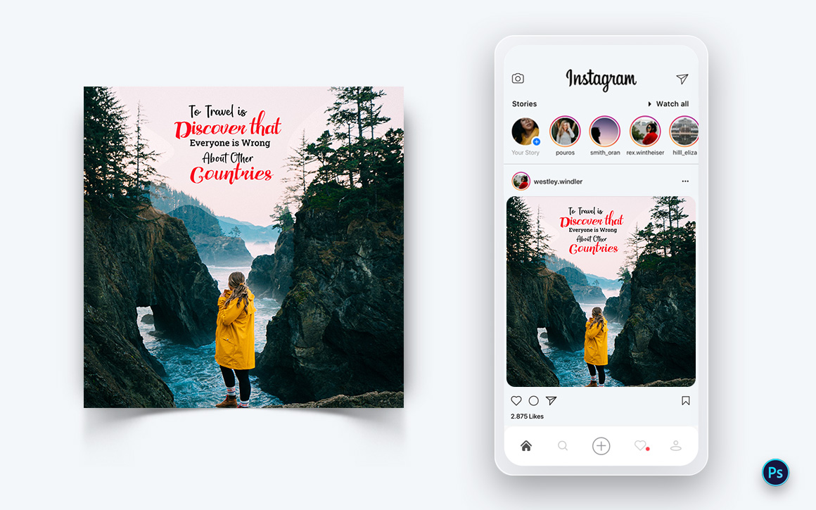 Trip and Travel Social Media Post Design Template-16