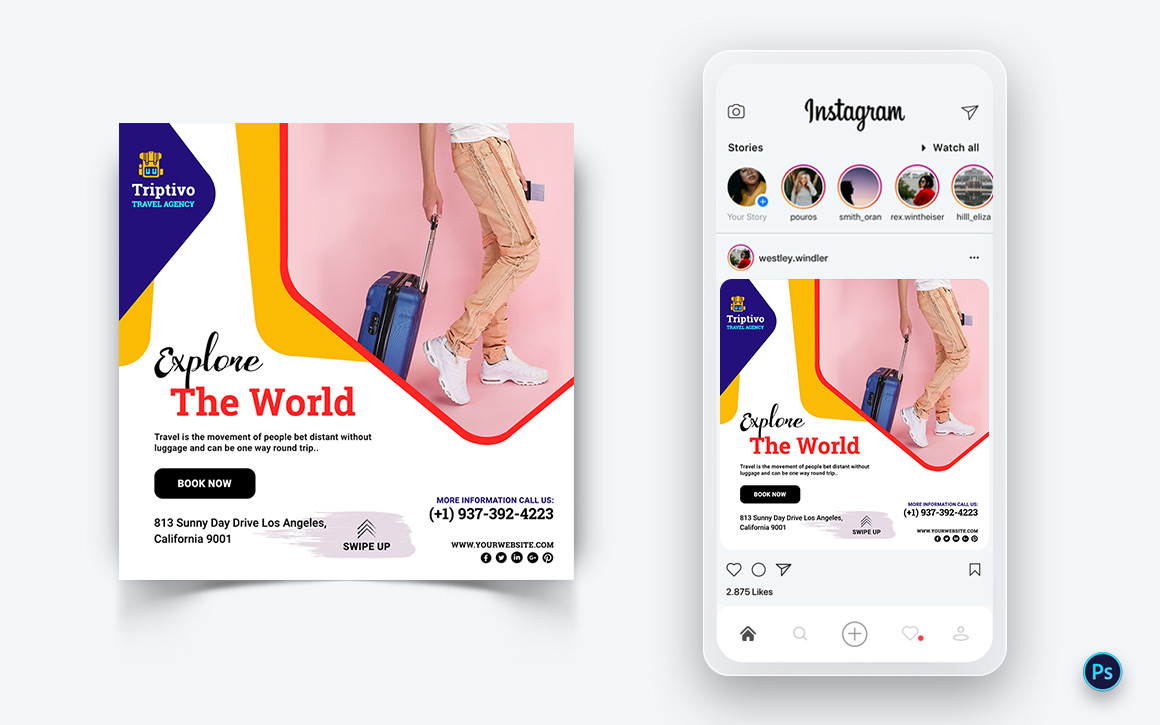 Trip and Travel Social Media Post Design Template-20