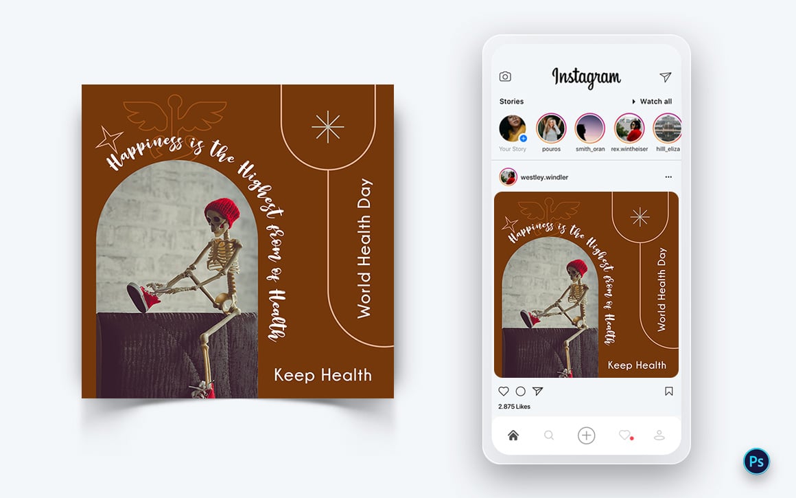 World Health Day Social Media Post Design Template-01