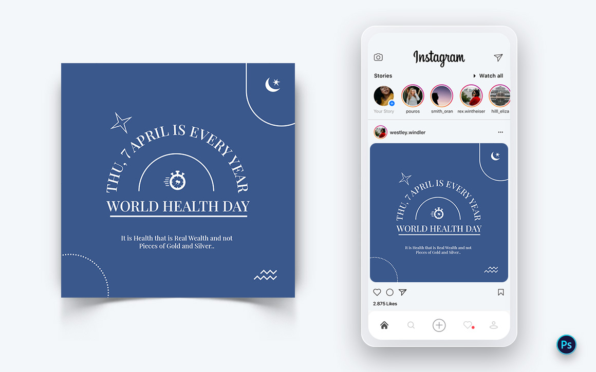 World Health Day Social Media Post Design Template-05