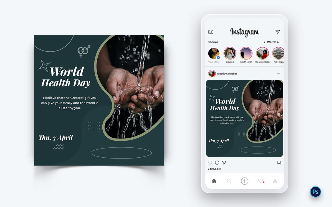 World Health Day Social Media Post Design Template-08