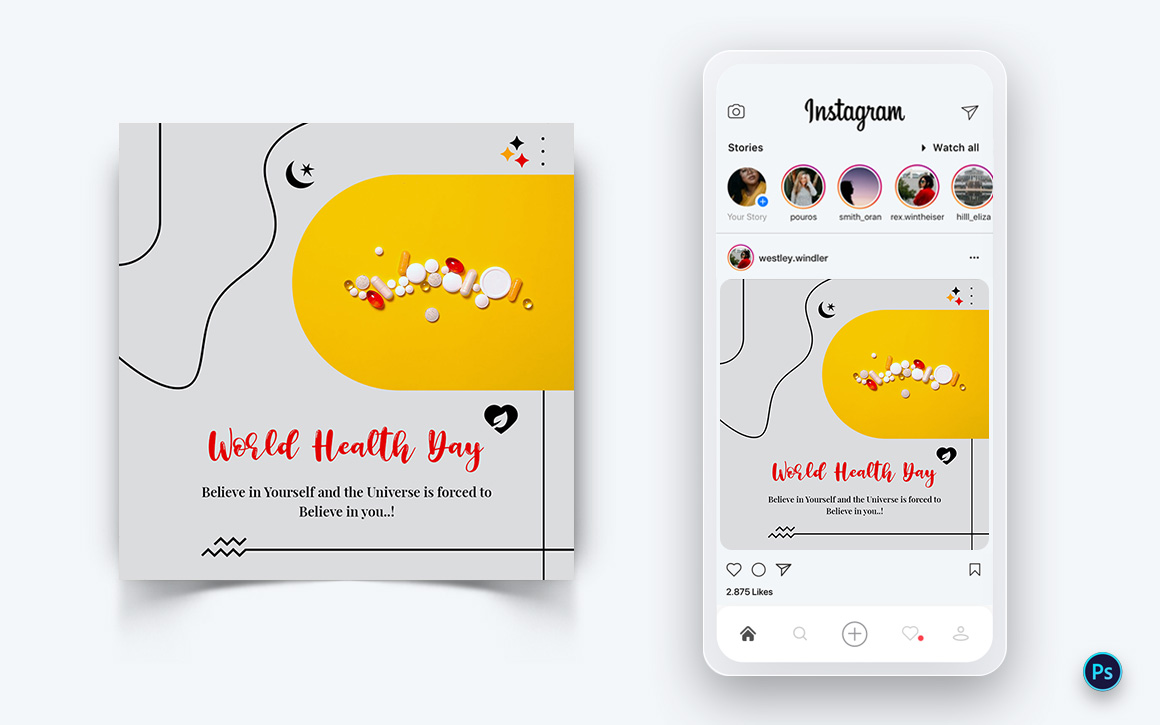 World Health Day Social Media Post Design Template-11