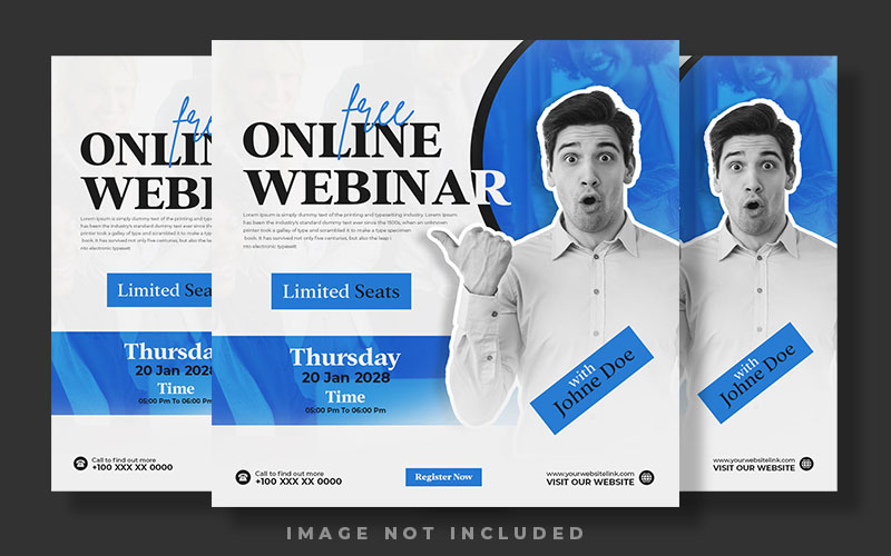 Free Online Webinar Trendy Social Media Post