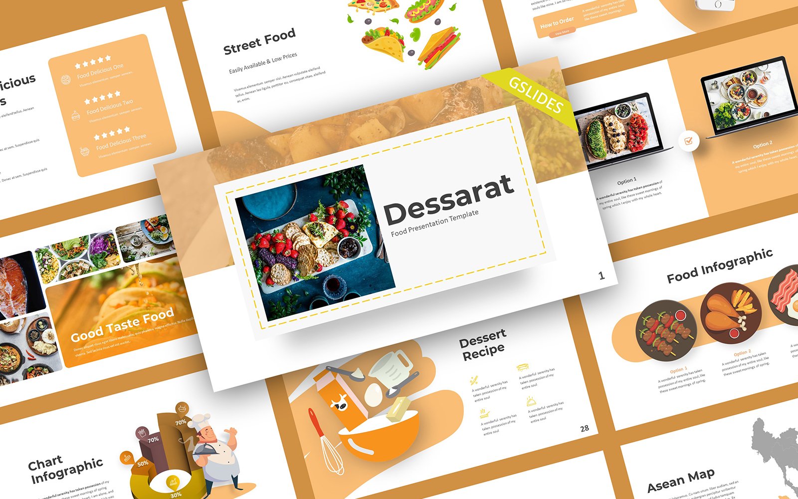 Dessarat Food Google Slides Template