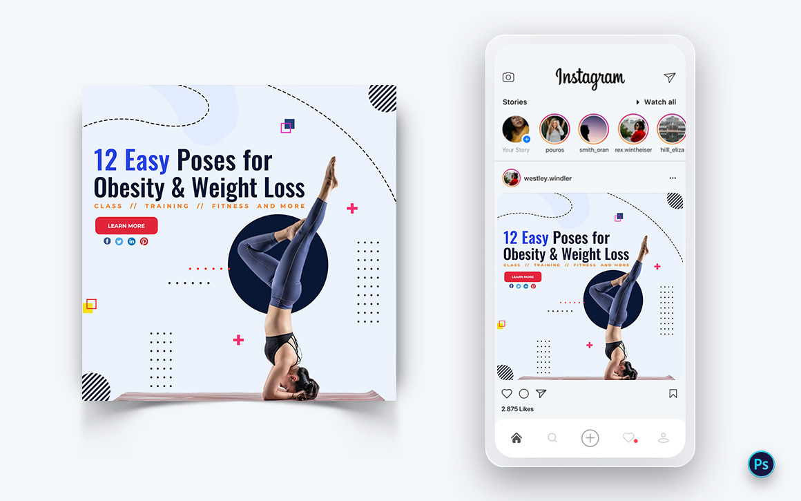 Yoga and Meditation Social Media Post Design Template-02