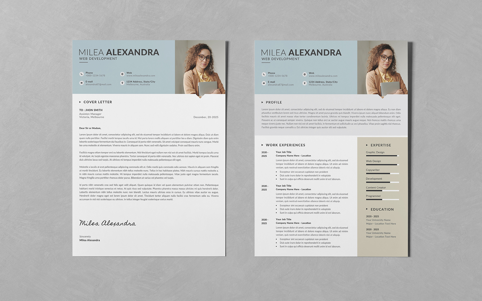 Resume/CV Design PSD Templates