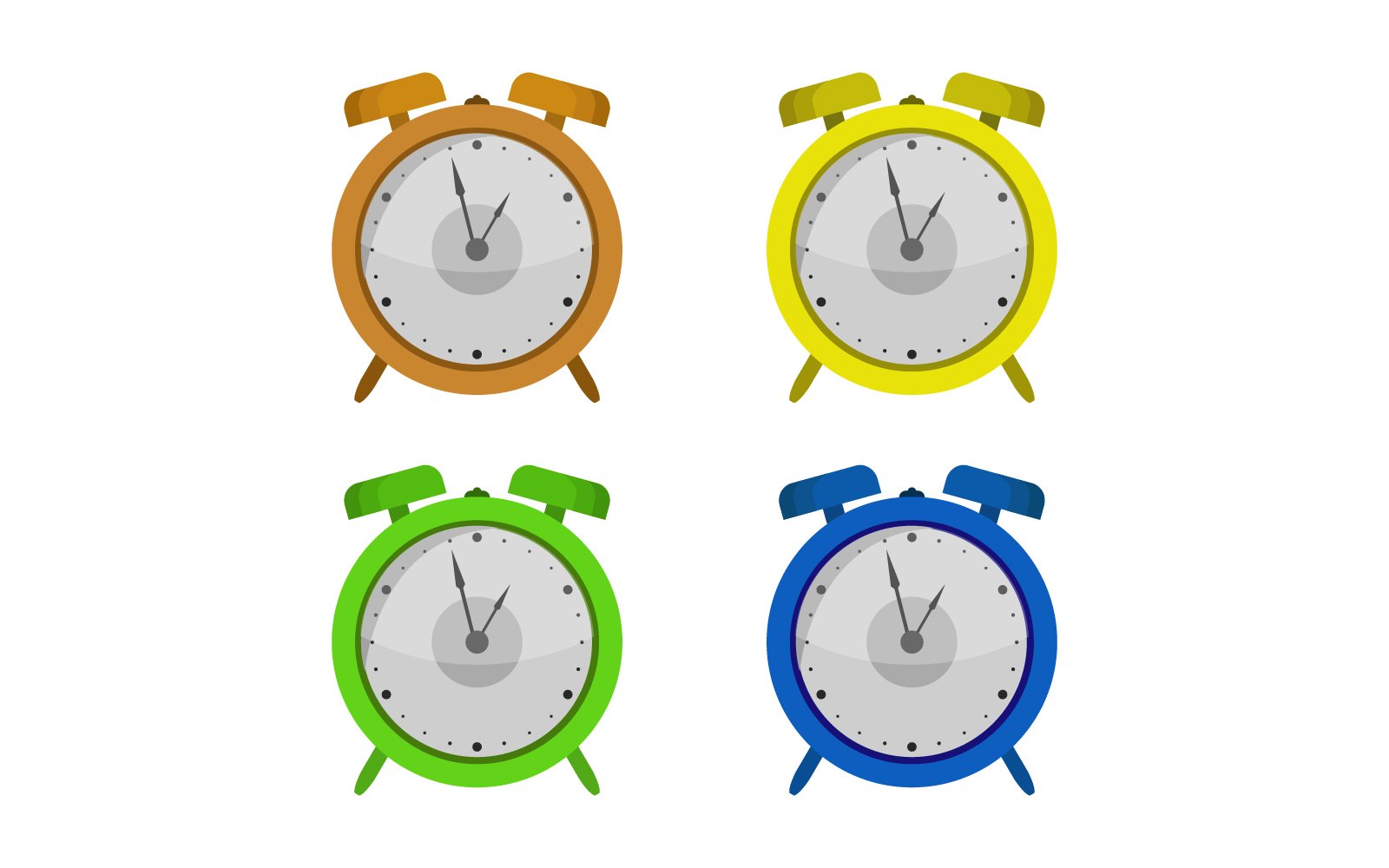 Alarm clock illustrated on a  background