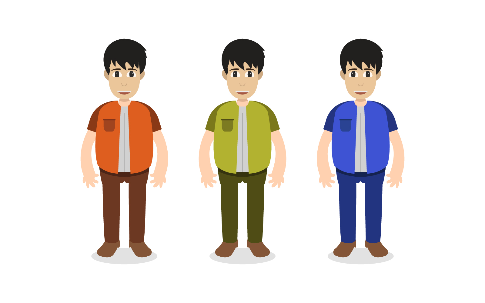 Children illustrated in vector