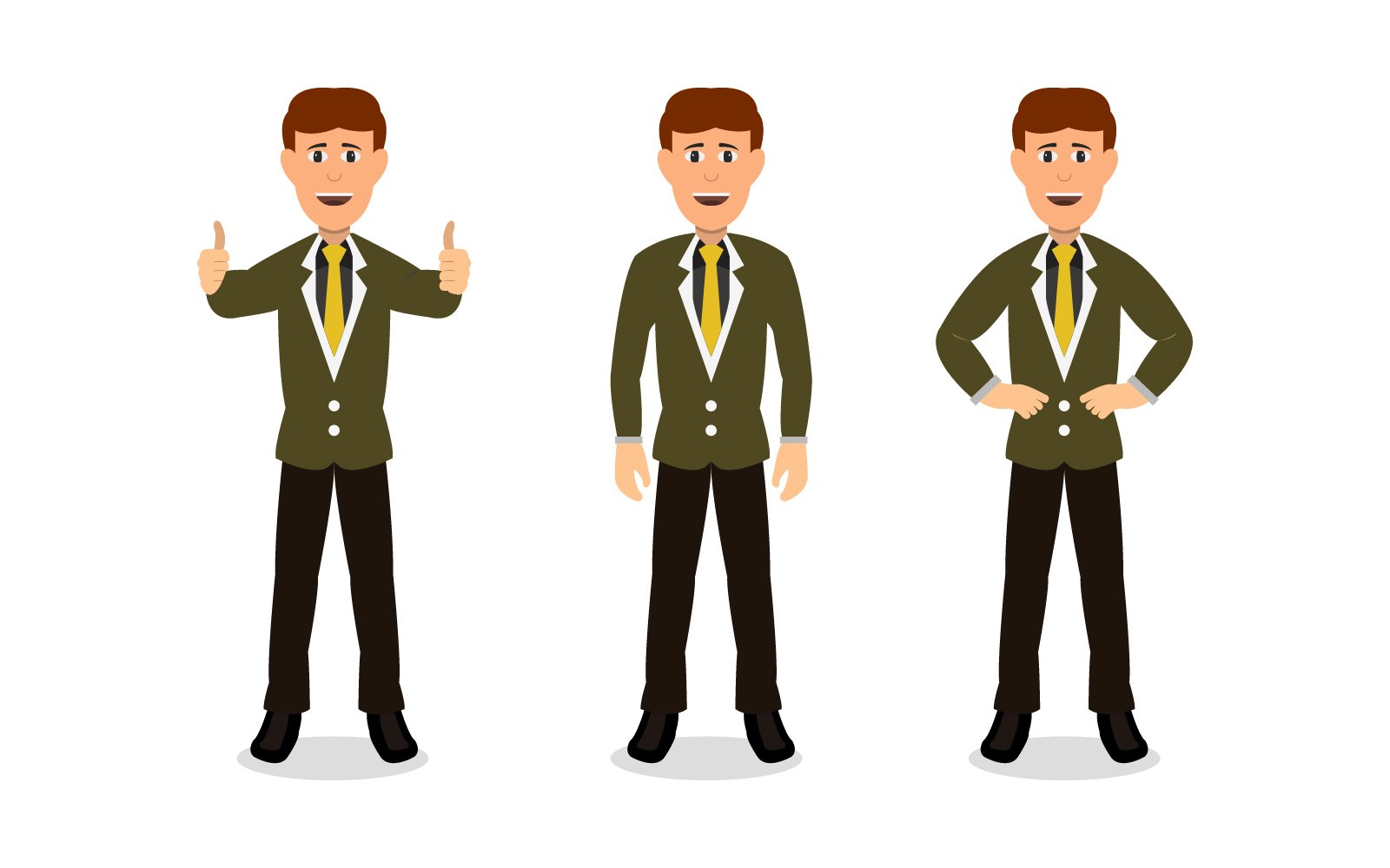 Business man vectorized colorful on background