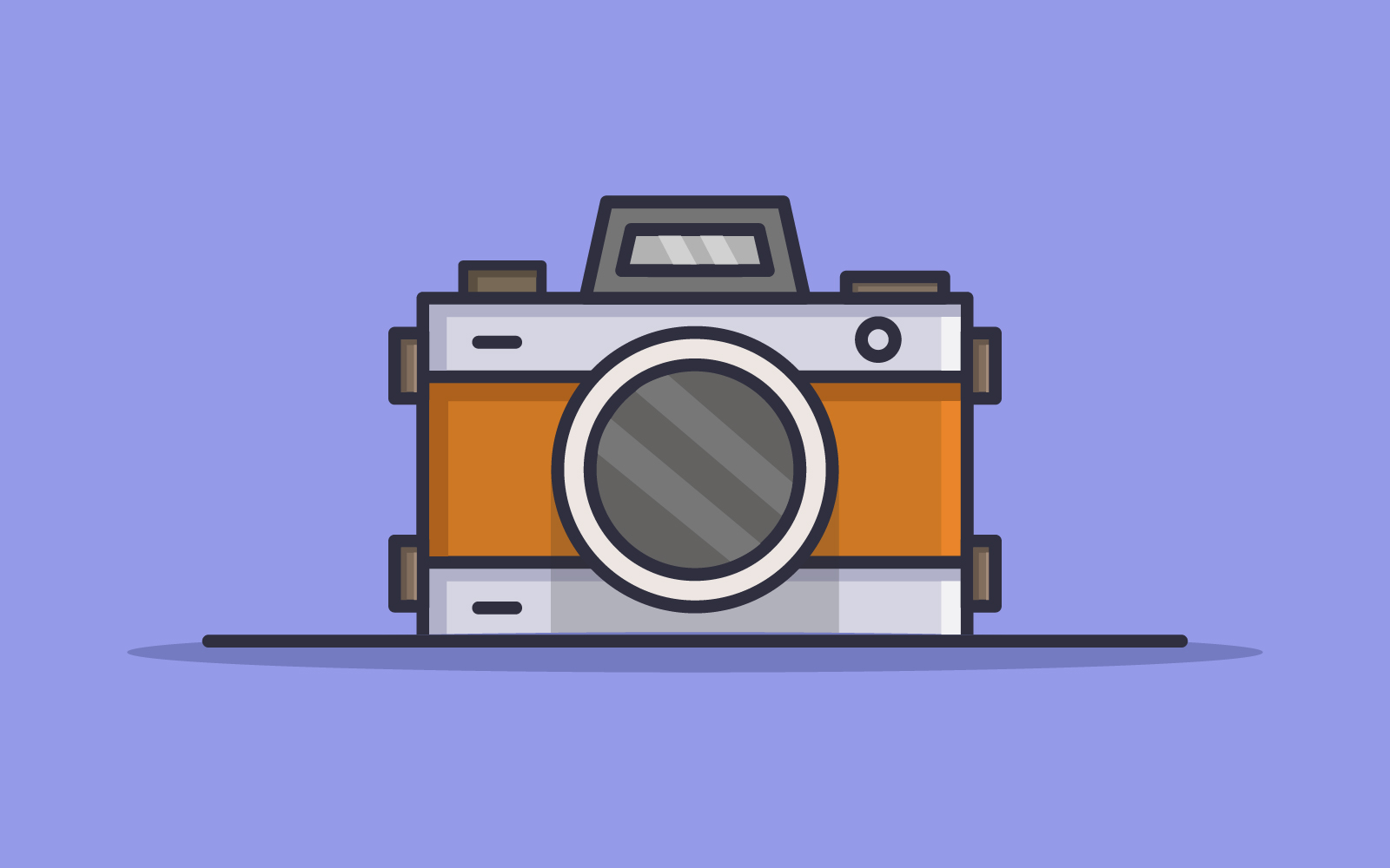 Photo camera illustrated  in vector