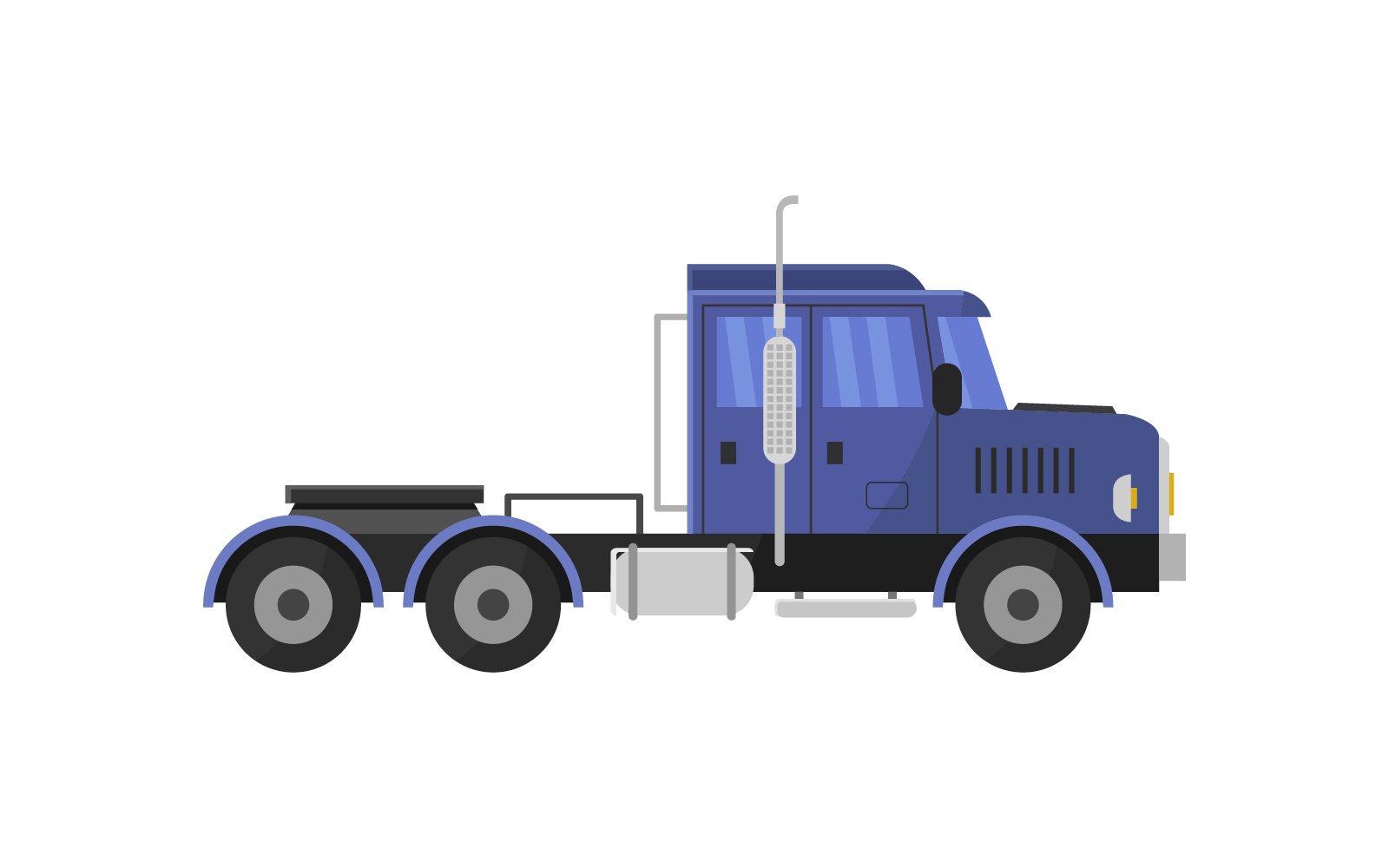 Truck  on white background