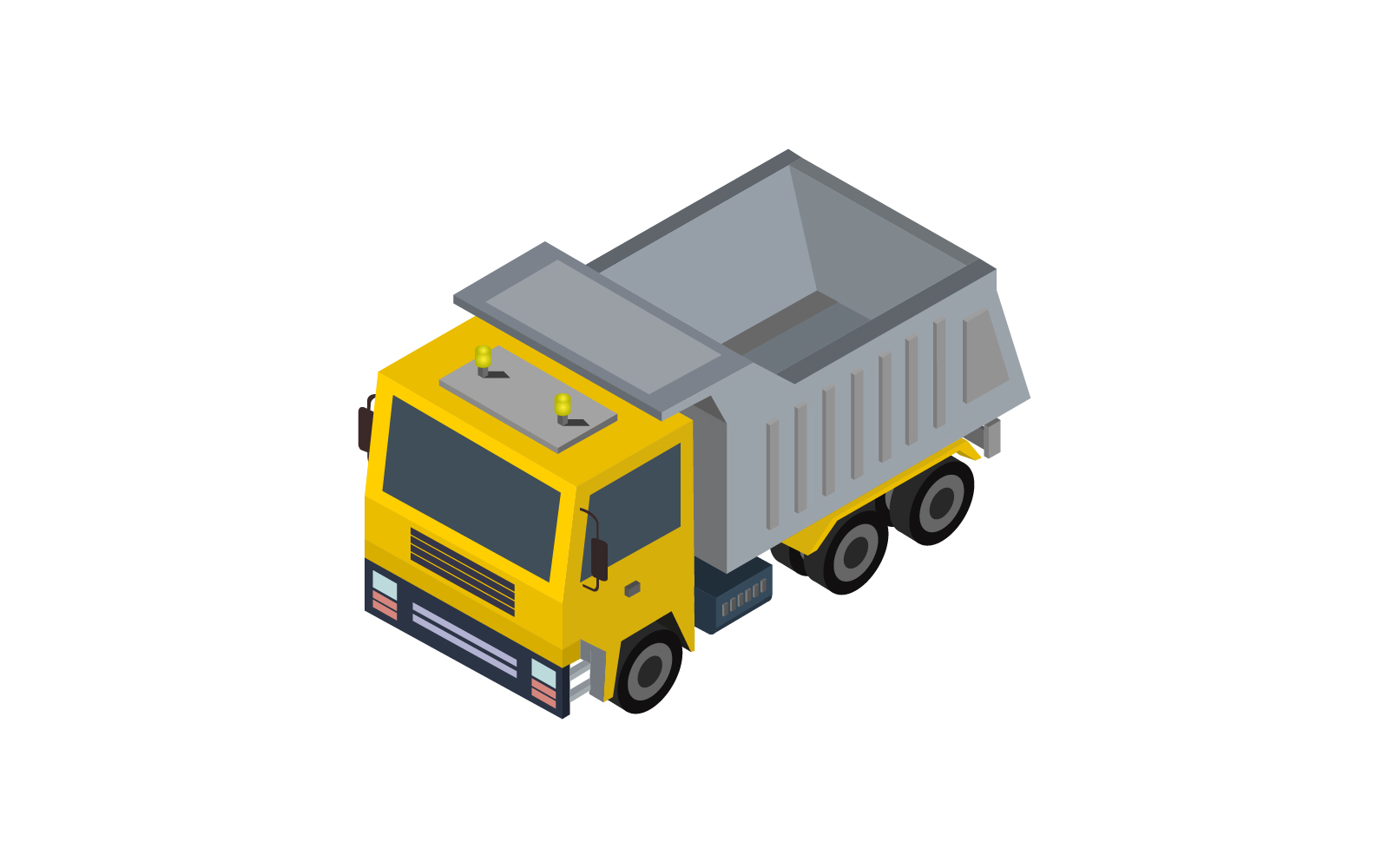 Vectorized illustrated truck on a  background