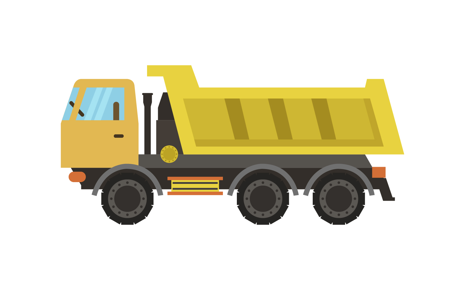 Vectorized  truck on a white background