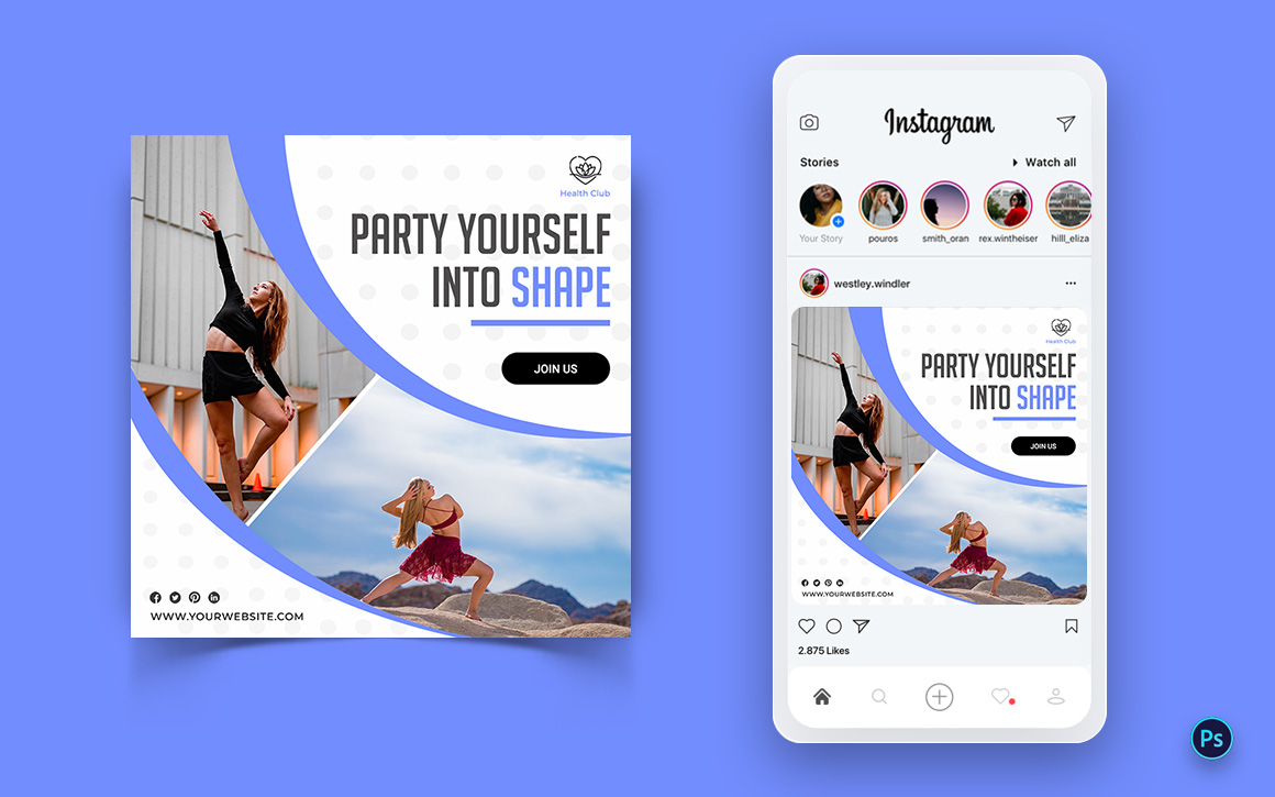 Zumba Dance Studio Social Media Post Design Template-05