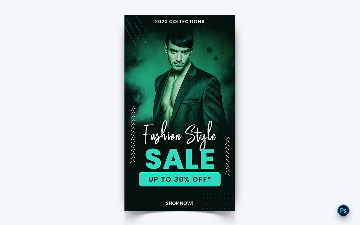 Fashion Sale Womens Mens Social Media Story Design Template-11