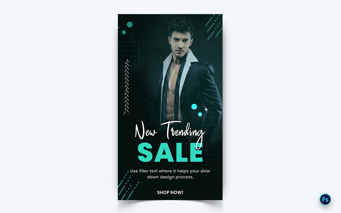 Fashion Sale Womens Mens Social Media Story Design Template-16